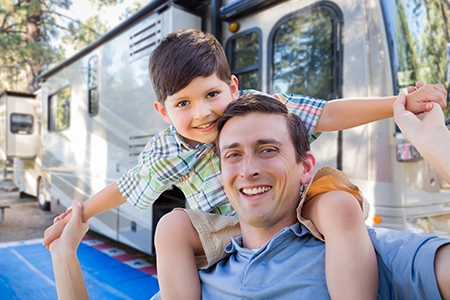 Happy RV owners sharing their success stories with RV tire insurance.